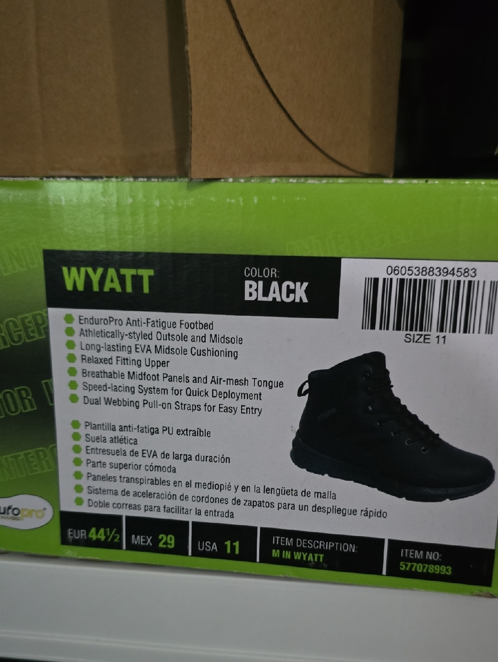 Interceptor Wyatt Black Mens Work Boots